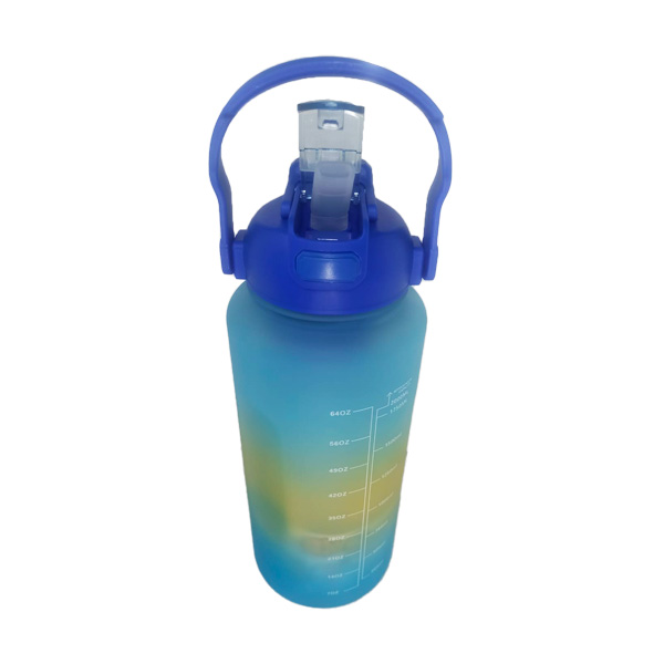 Botella De Agua Deportiva Motivacional 2l+900ml+300ml, Azul/Rosa